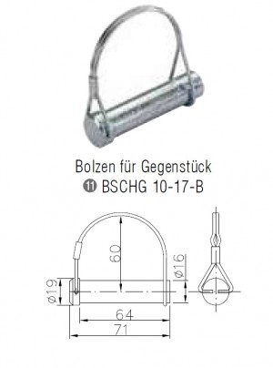 Borta slēdzējmehānisms BSCHG 10-17-B